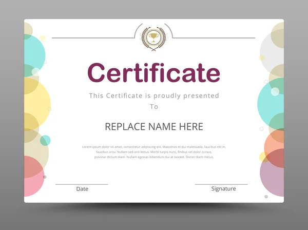 Elegante certificaatsjabloon. Business certificaat formeel thema. — Stockvector