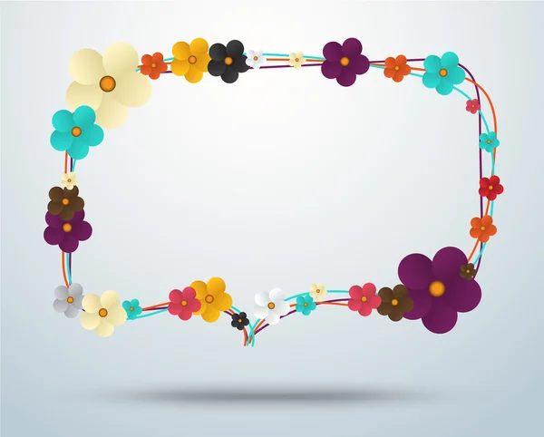Floral Frame, Floral elegance frames en vakantie symbolen. vector — Stockvector