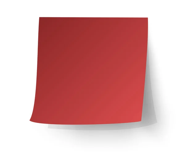 Röd klisterlapp, Post-it. vektor illustration. — Stock vektor
