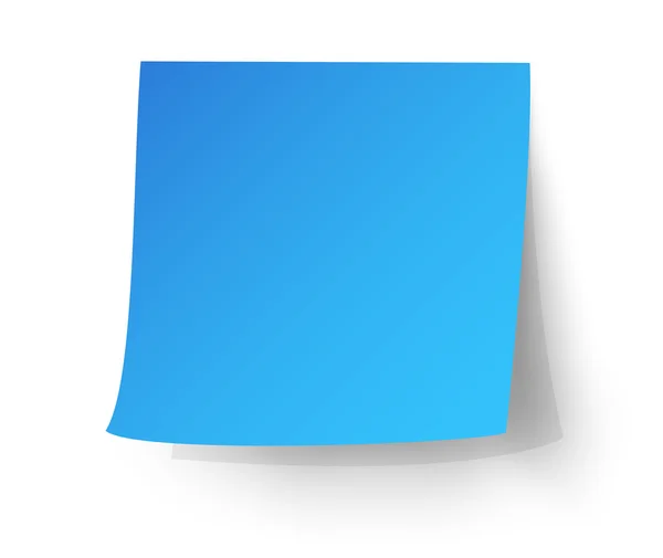 Φως μπλε κολλώδη σημείωση, Post-it. Vector εικονογράφηση. — Διανυσματικό Αρχείο
