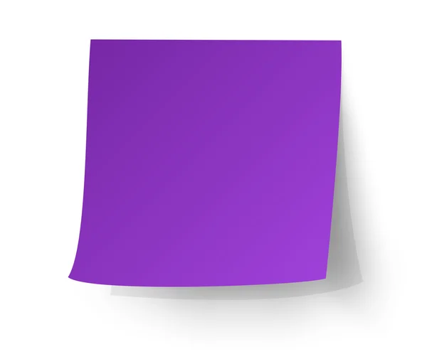 紫付箋、ポストイット。ベクトル図. — ストックベクタ