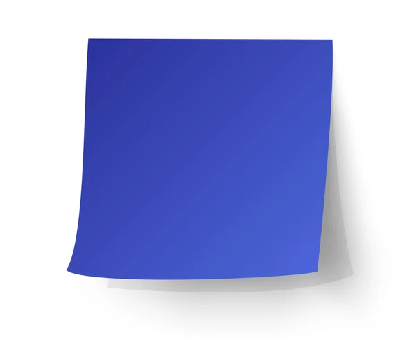 Mavi yapışkan not, Post-it. vektör çizim. — Stok Vektör