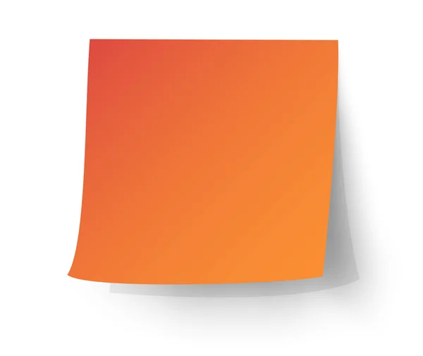 Orange klisterlapp, Post-it. vektor illustration. — Stock vektor