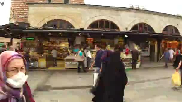 Esterno Hyperlapse of Spice Bazaar a Istanbul — Video Stock