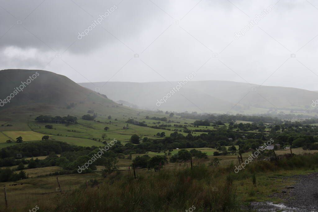 Stormy skies looking out from Edale UK