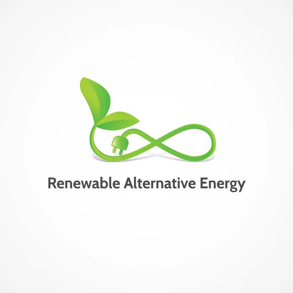 Energías alternativas renovables. — Vector de stock