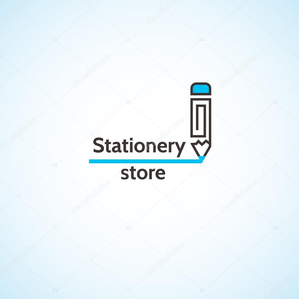 Stationery store,Pencil a logo. Stock Vector by ©unien 103483340, image size:1024x1024
