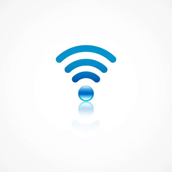 Segnale wireless in blu . — Vettoriale Stock
