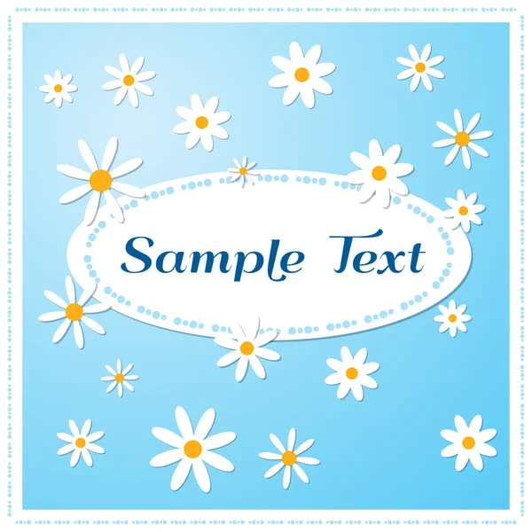 Postcard Daisies,bright greeting card with flowers. — Stock Vector
