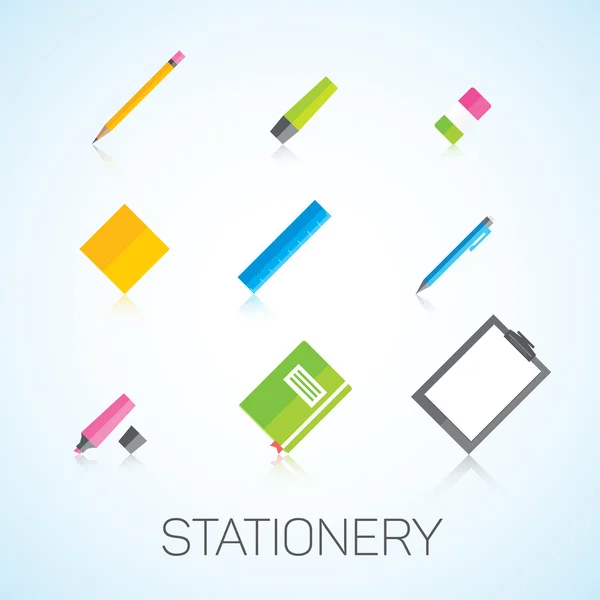 Stationery set for business, education. — Stock Vector