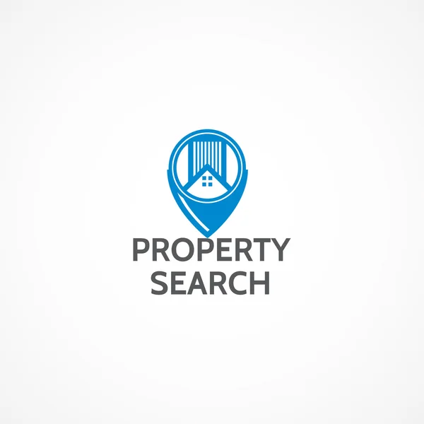 プロパティ検索のロゴ. — ストックベクタ