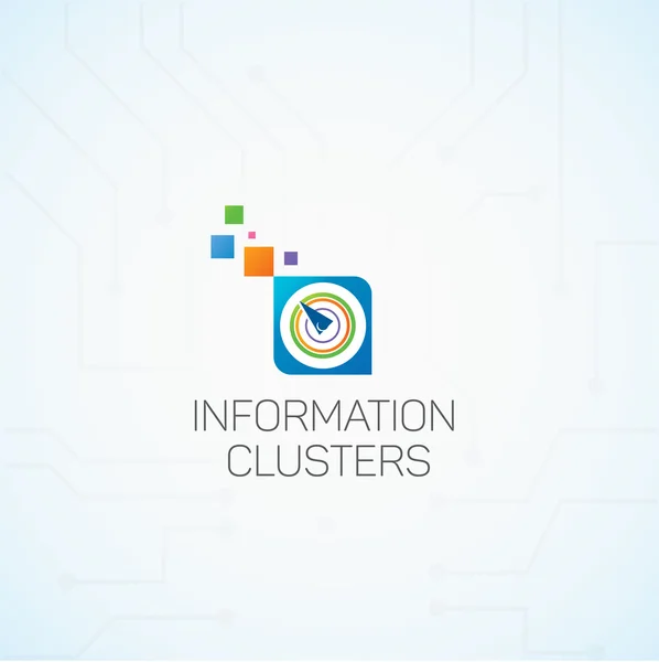 Clusters de informação, sinal da configuração do sistema . —  Vetores de Stock