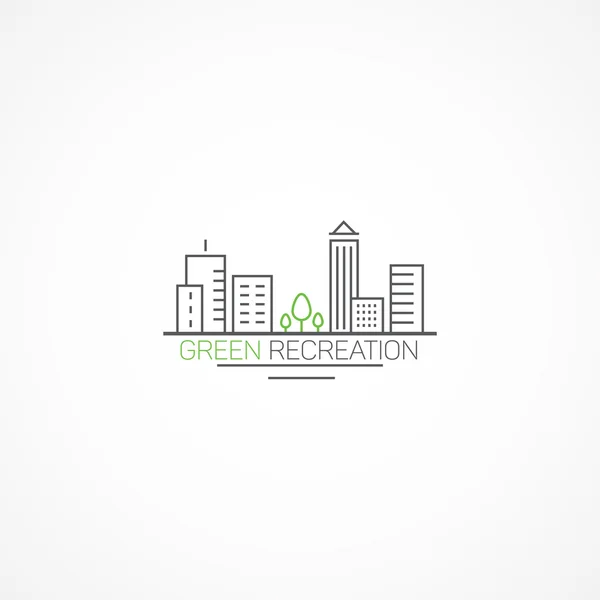 Tema Green Recreation . — Vector de stock