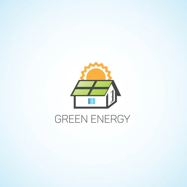 Green energy logo. — Stock Vector