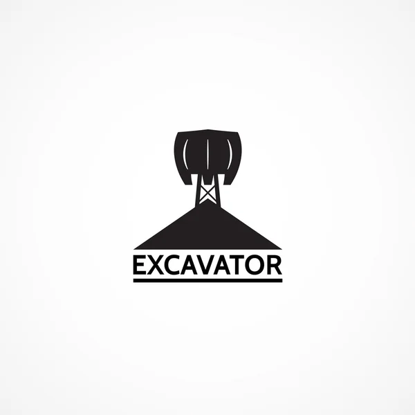 Soyut Logo Ekskavatör. — Stok Vektör