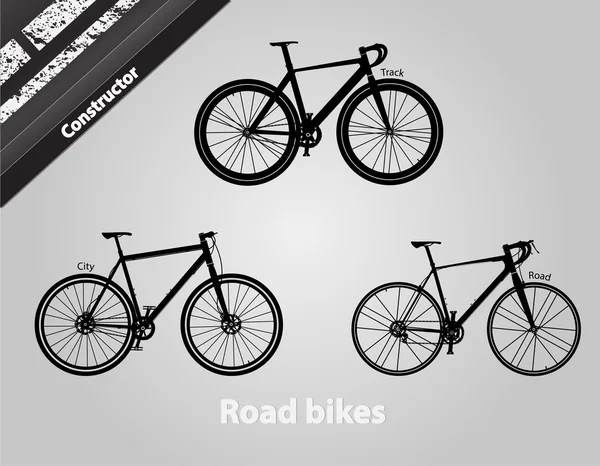 Road bikes. — Stock Vector