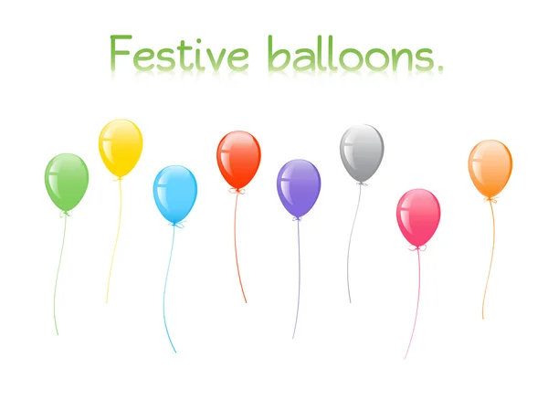 Balões festivos . — Vetor de Stock