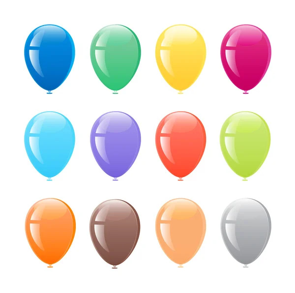 Globos multicolores . — Archivo Imágenes Vectoriales