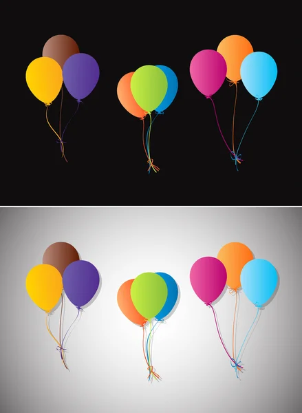 Globos sobre un fondo diferente . — Archivo Imágenes Vectoriales