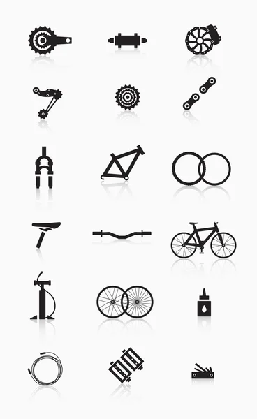 Fiets-accessoires. — Stockvector