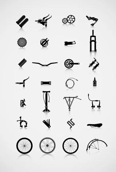 Ensemble d'accessoires pour le vélo . — Image vectorielle