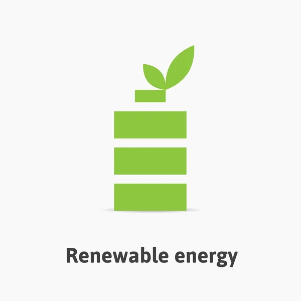 Energía renovable . — Vector de stock