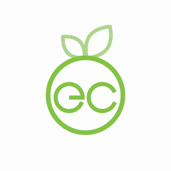 Eko. Ekoloji konulu logosu. — Stok Vektör