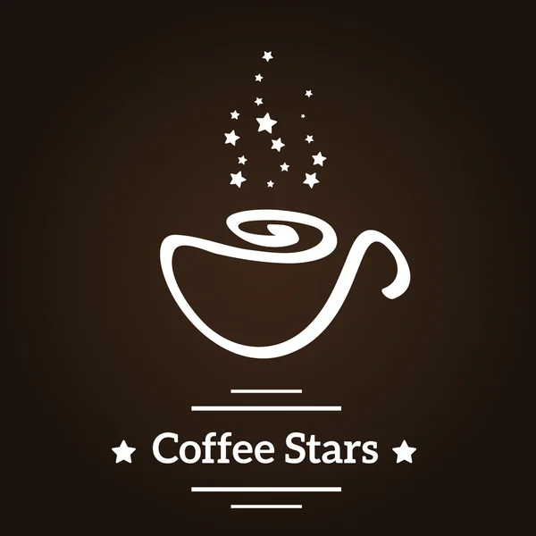 咖啡的星星. — 图库矢量图片