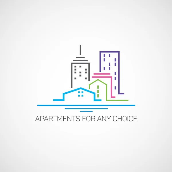 Apartmanok bármely választási lehetőség. — Stock Vector