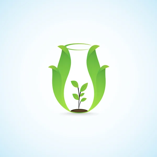 Pitcher and plants. — Stock Vector