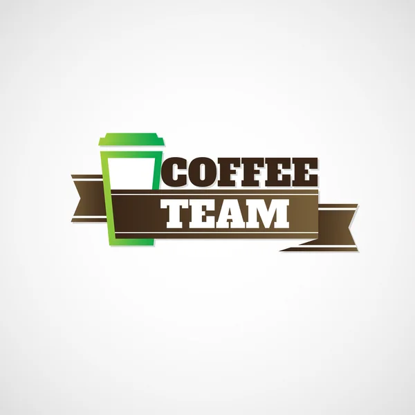 Coffee team.logo, Zeit für eine Pause, v2. — Stockvektor