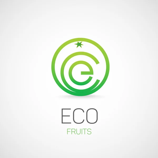 Logo de Eco Fruits . — Vector de stock