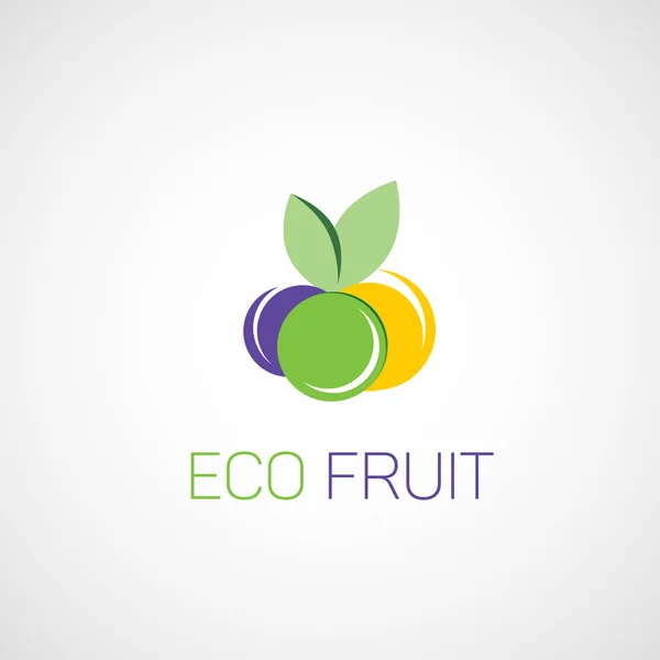 Frutas ecológicas, Frutas ecológicas . — Vector de stock