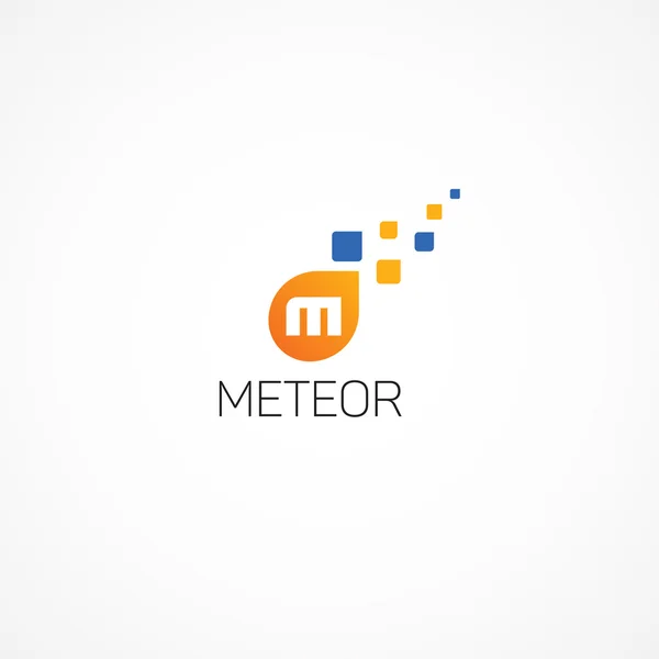 Метеор, яркий, оригинальный логотип — стоковый вектор
