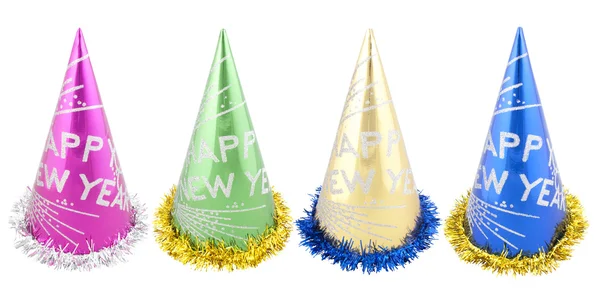 mutlu yeni yıl parti şapkaları kümesi
