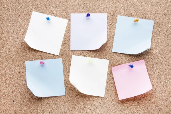 boş notlar ve çok renkli raptiye