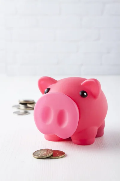 Banco Piggy rosa Fotografias De Stock Royalty-Free