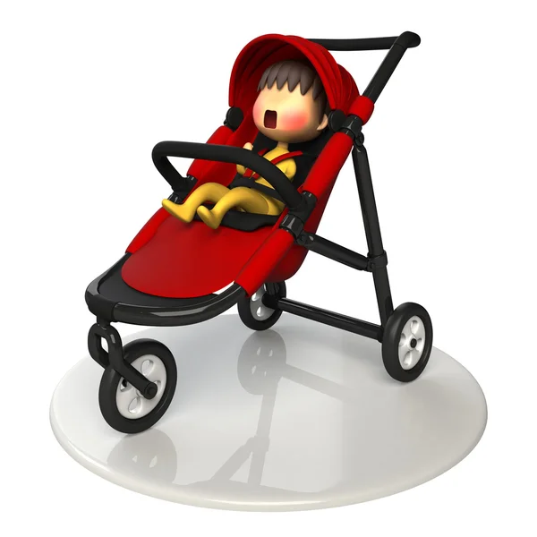 Bebé en el carrito — Foto de Stock