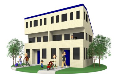 iki kuşak ve aile için konut