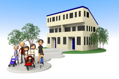 iki kuşak ve aile için konut