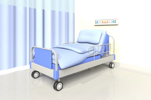 mavi renkli hastane odası