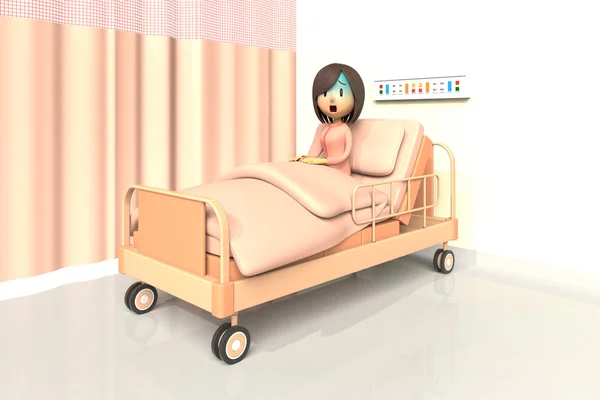 Vrouw in het ziekenhuis — Stockfoto