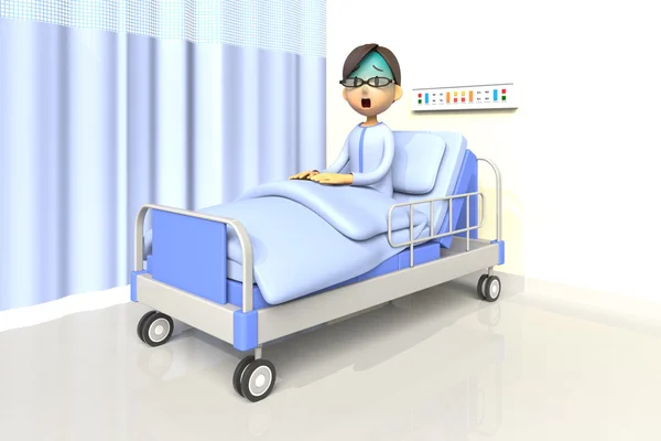 Uomo in ospedale — Foto Stock