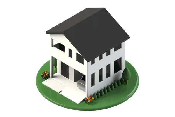 House with a garage — Stock Photo, Image
