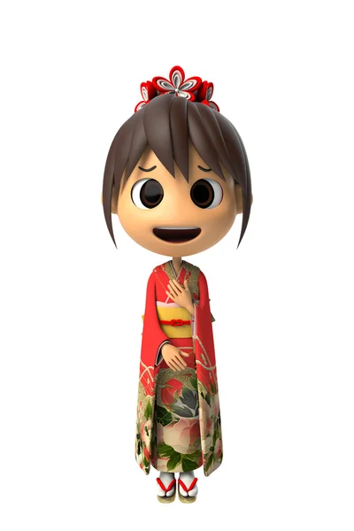 Femme portant un kimono — Photo