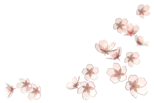 Cam çalışma tarzı kiraz çiçekleri