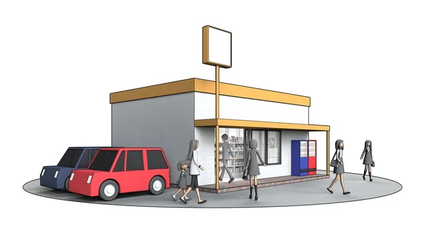 Perakende mağaza nerede insanlar bir araya