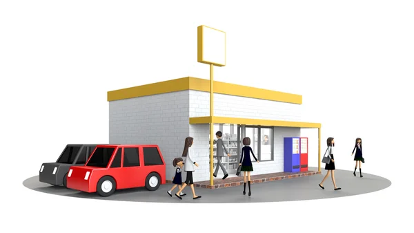 Perakende mağaza nerede insanlar bir araya