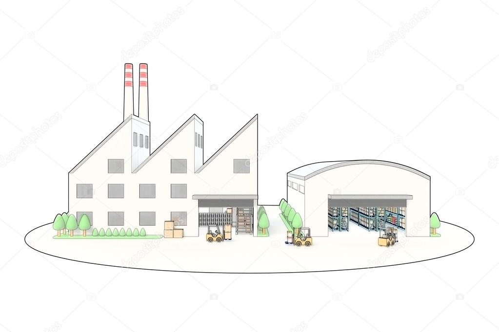 Factory and warehouse