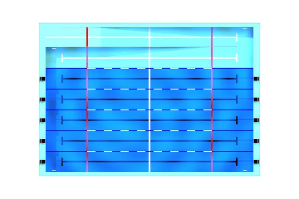 Kilátás a 25 méteres úszómedence, felülről — Stock Fotó